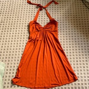 Laundry Orange / Burnt Orange Halter Dress Size 4